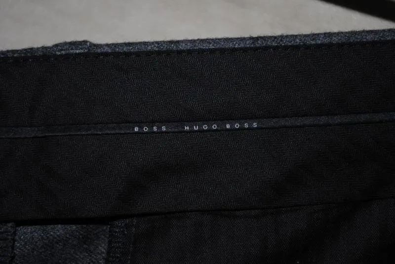 Брендовые мужские теплые брюки hugo boss , полоска, дорогая шерсть