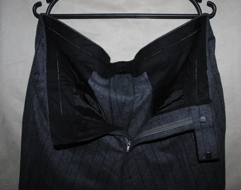 Брендовые мужские теплые брюки hugo boss , полоска, дорогая шерсть