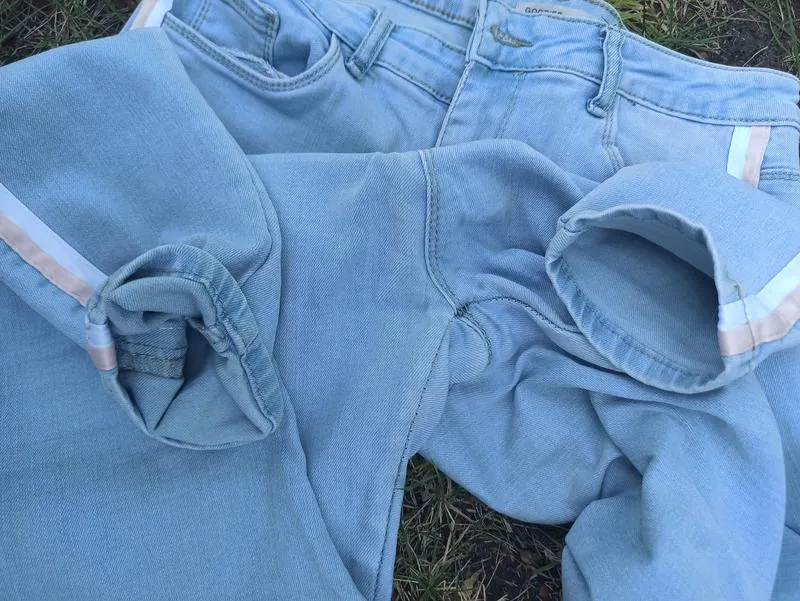 Джинсы 👖 скинни, лампасы