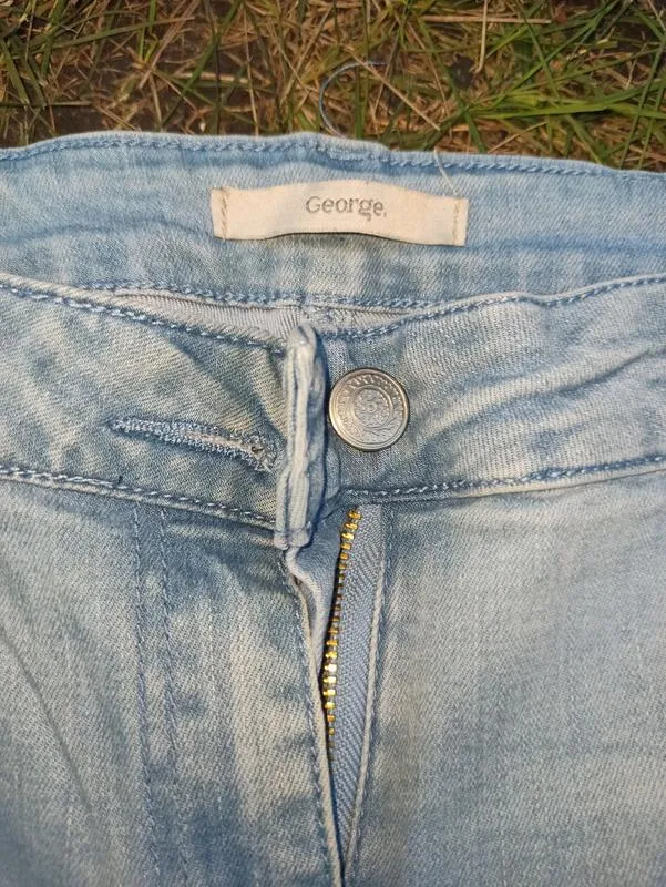 Фирма george, укороченные джинсы 👖,  вышивка