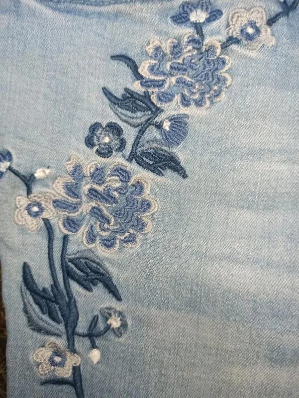 Фирма george, укороченные джинсы 👖,  вышивка
