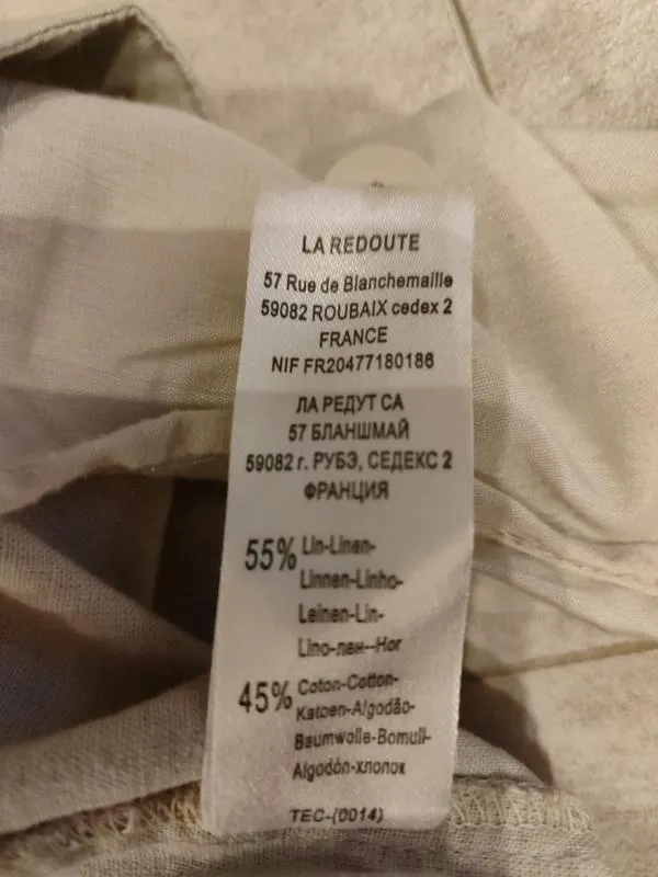 Фирма la redoute, франция, широкие льняные брюки+ коттон