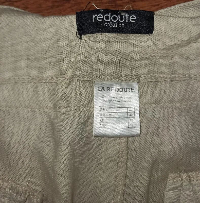 Фирма la redoute, франция, широкие льняные брюки+ коттон