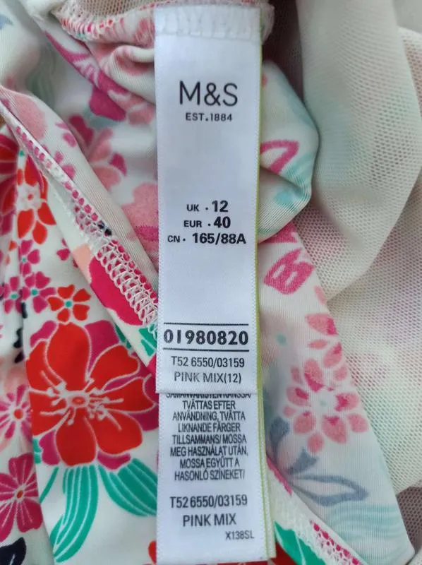 Купальник marks&spencer сплошной (слитный, сдельный)