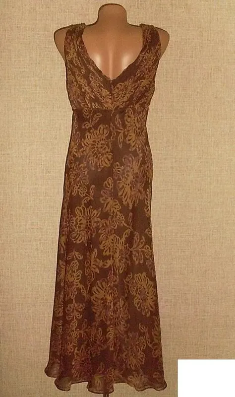 M&s длинное платье. шифон. р.m-l