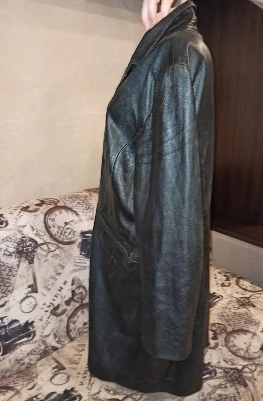 Мягкое кожаное пальто