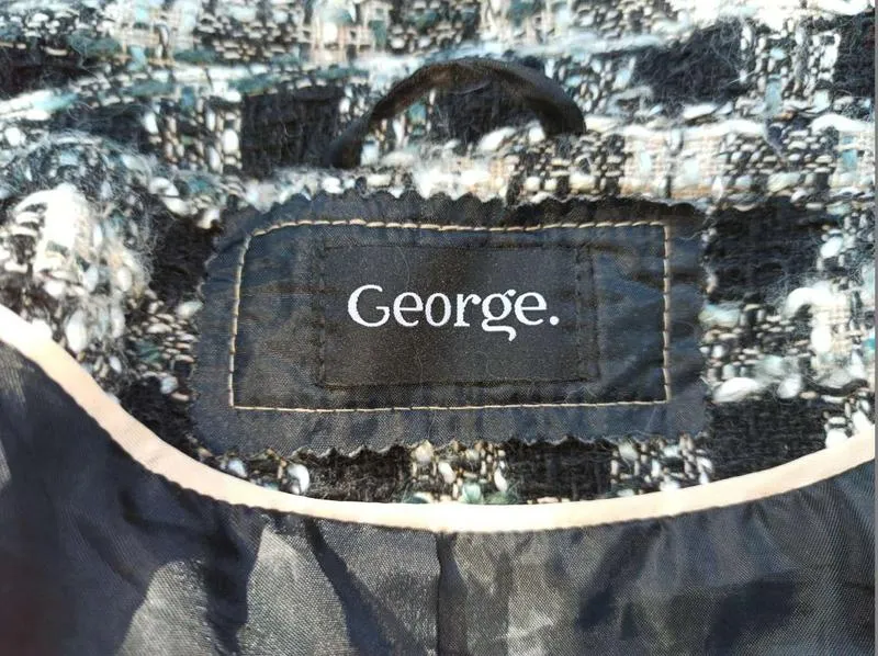 Полупальто, клетка, фирма george