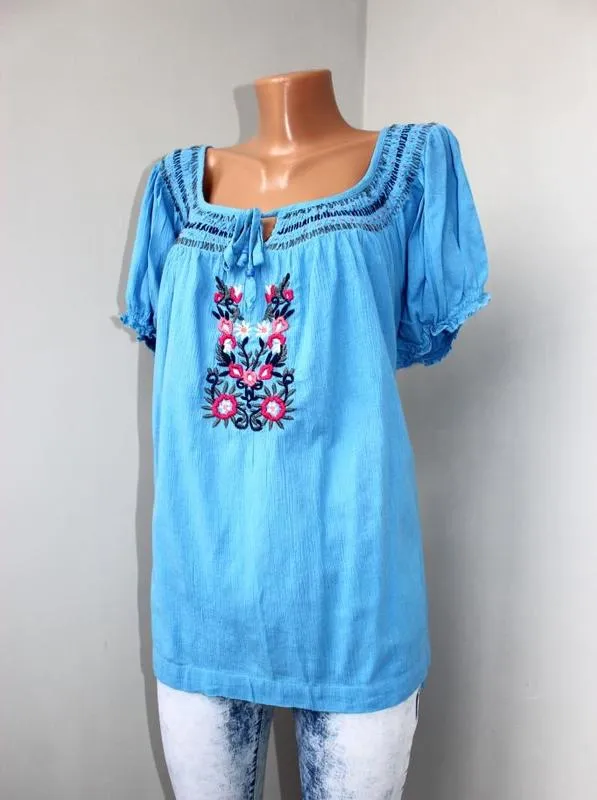 Рубашка с вышивкой, вышиванка, хлопок,  rocha john rocha р. 2xl