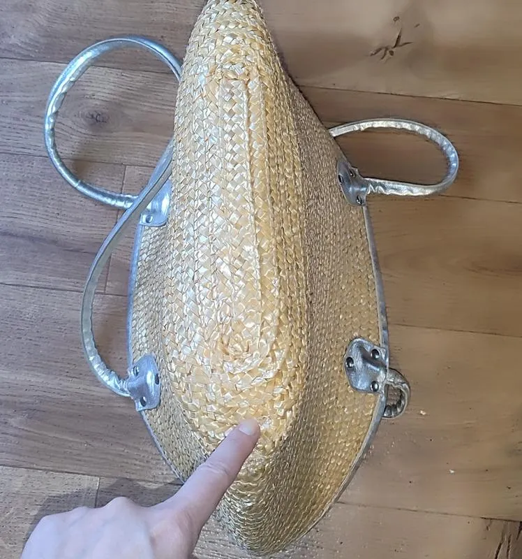 Сумка соломка, соломенная, большая