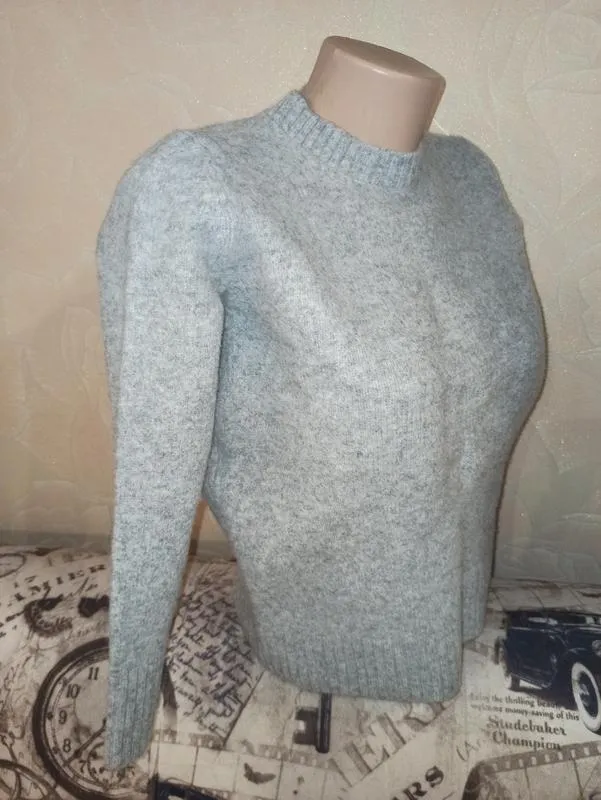 Теплый вязаный джемпер, шерсть