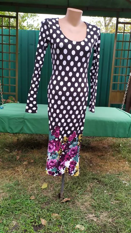 Трикотажное платье в горох, фирма asos