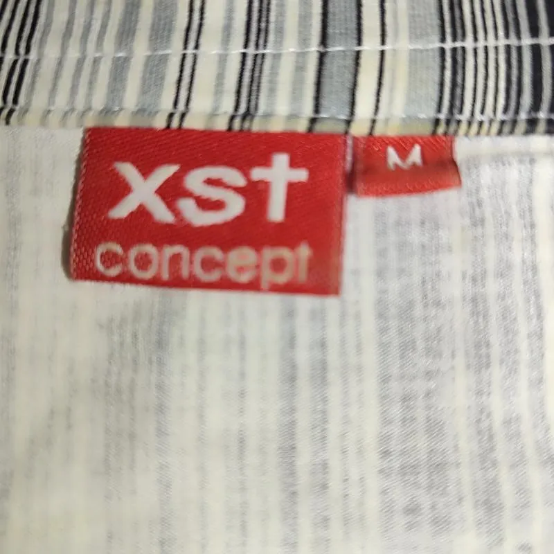 Xst, блуза, рубашка, эластичная ткань, полоска