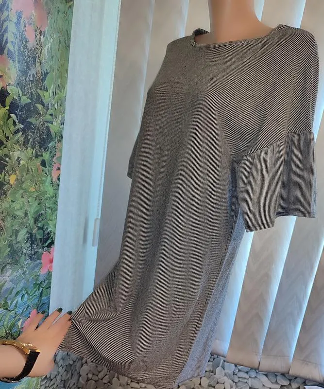 Zara, платье, туника, полоска