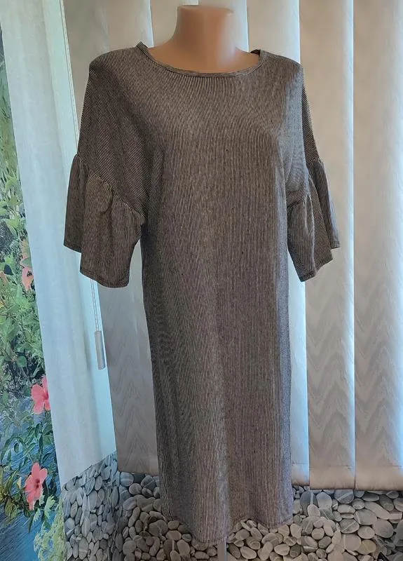 Zara, платье, туника, полоска