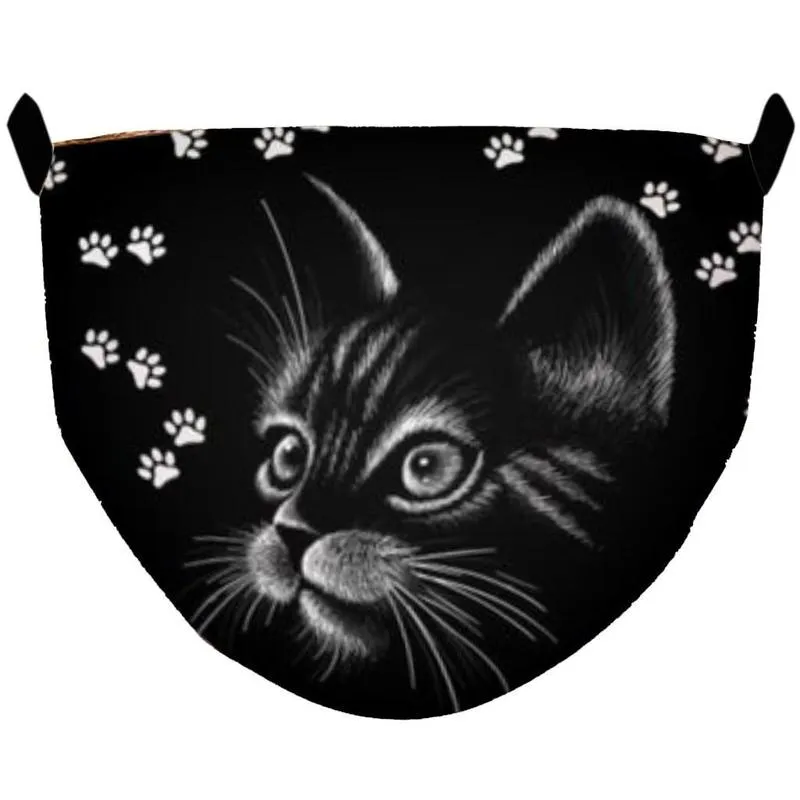 Защитная маска для лица, котик