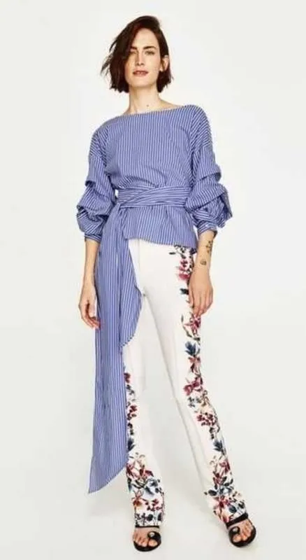 Женская блуза в полоску zara